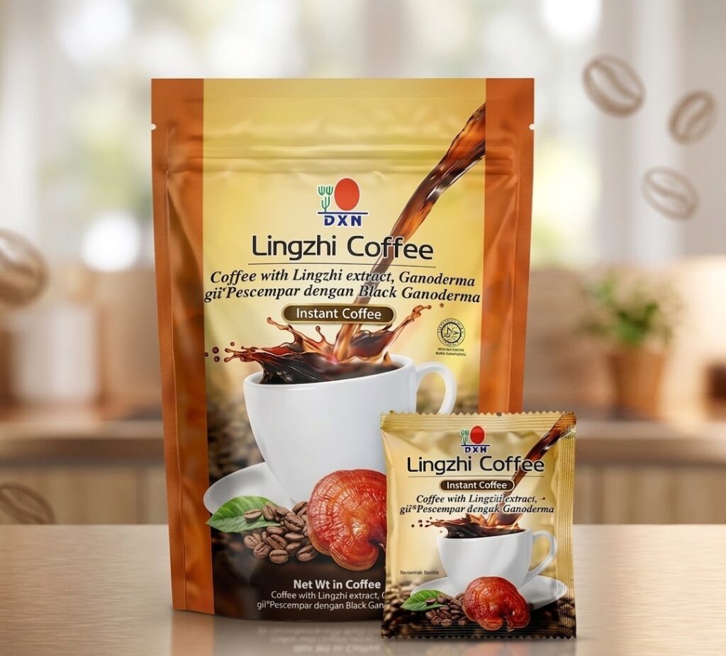 DXN Lingzhi Черно кафе FB122 с Ganoderma lucidum