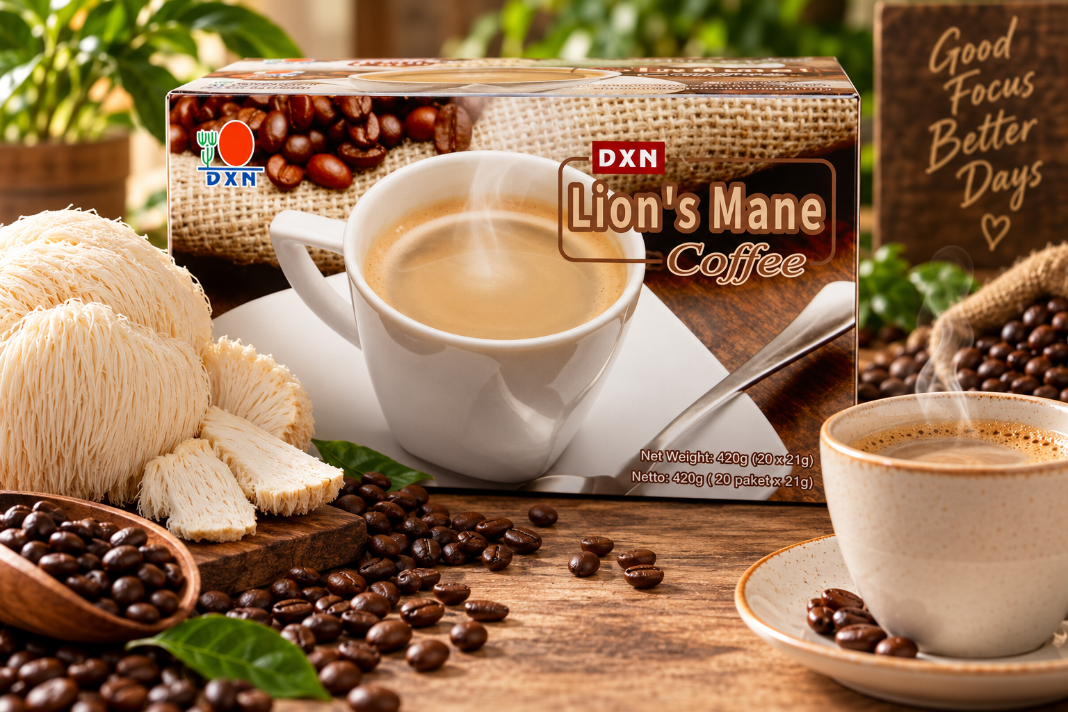 DXN Lion's Mane Coffee – кафе с Lion's Mane