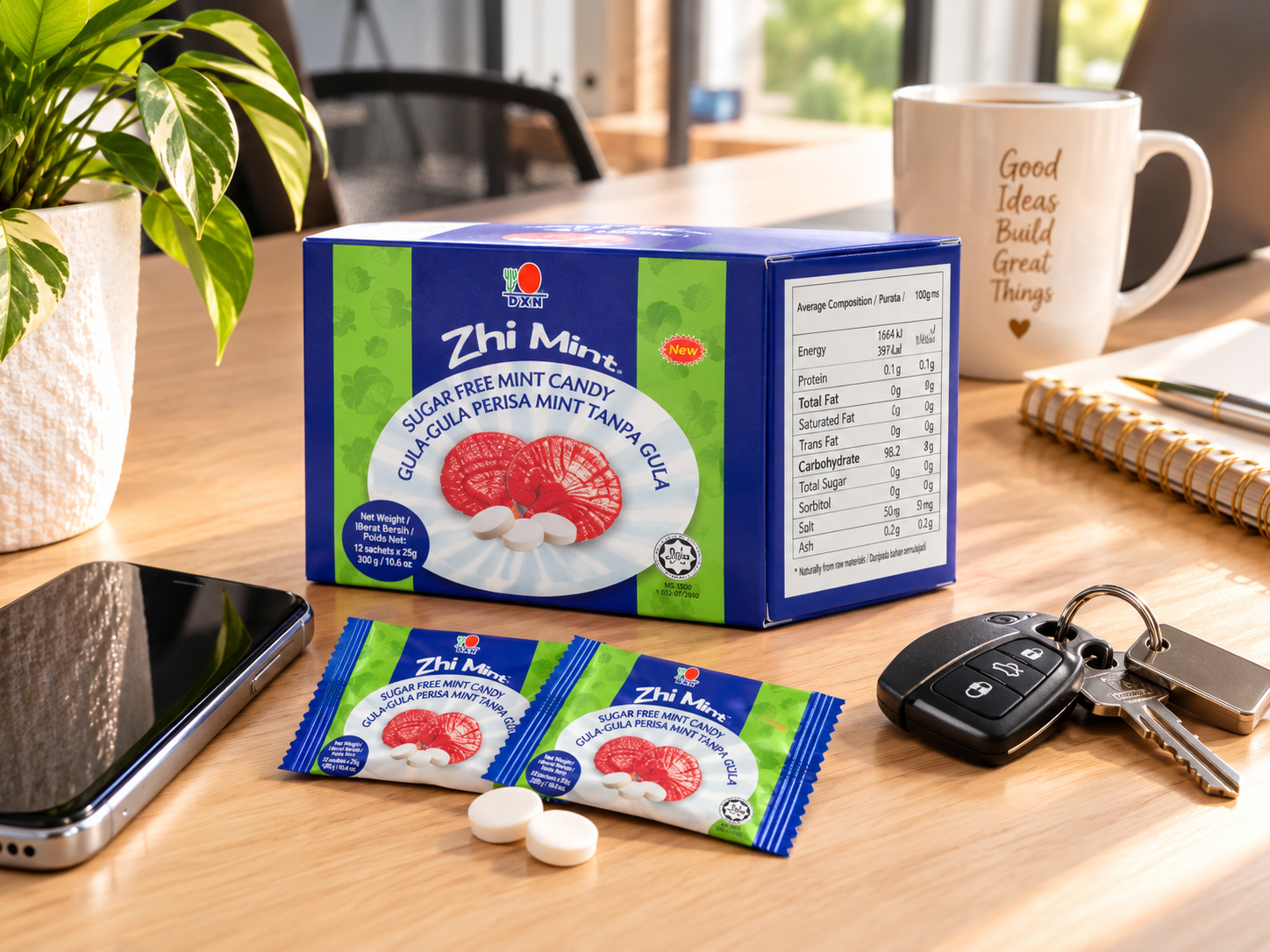 DXN Zhi Mint – ментови бонбони без захар с Ганодерма на
